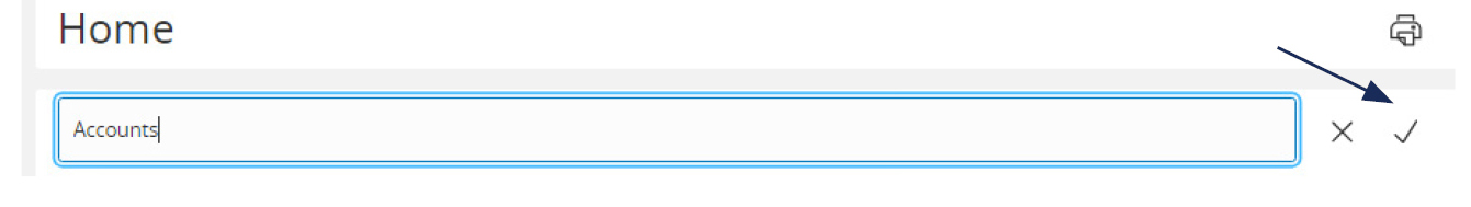 Image showing a closeup of where to locate the Checkmark under the Print Icon.