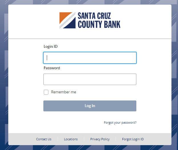 Image of the Login Screen showing two fields for Login ID, Password, a Remember me checkbox, a Log In button and a Forgot your password? Link.