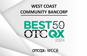 West Coast Community Banccorp Best 50 OTC QX