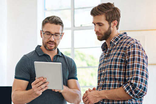A loan consultant reviewing terms with a client.