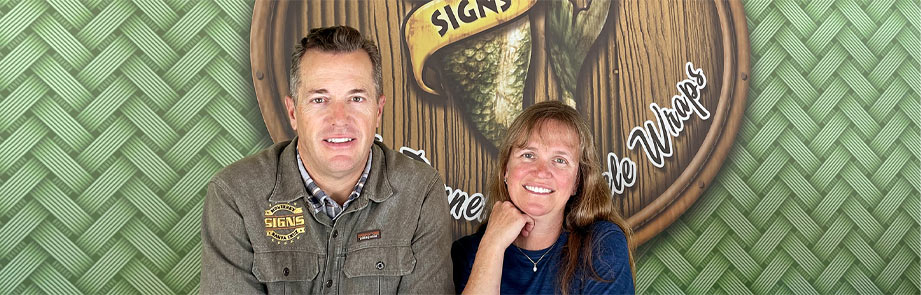 Shawn and Anjanette Adams of Monterey Signs